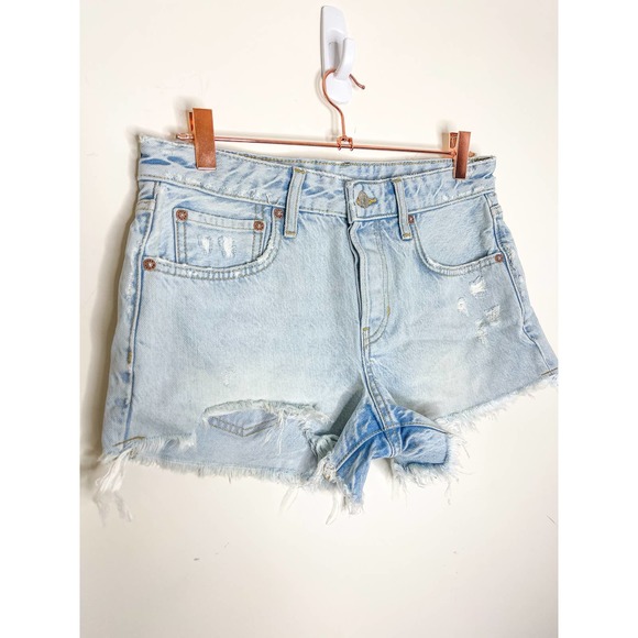 Free People Good Times Relaxed Denim Shorts in Vibes Size 26 - Picture 6 of 6
